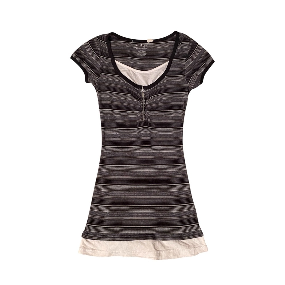 Black striped Bella Swan babydoll top